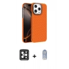 MARSİLYAN™- iPhone 15 Pro Max Kılıf Doruk Serisi - Siyah Joko Magic 5D Cam + PVD Metal Kamera Lens - SH