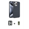 MARSİLYAN™- iPhone 15 Pro Max Kılıf Doruk Serisi - Siyah Joko Magic 5D Hayalet Cam + PVD Metal Kamera Lens - LT