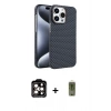 MARSİLYAN™- iPhone 15 Pro Max Kılıf Doruk Serisi - Siyah Joko Magic 5D Hayalet Cam + PVD Metal Kamera Lens - TU