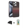 MARSİLYAN™- iPhone 15 Pro Max Kılıf Doruk Serisi - Siyah Polymer Nano Ekran Koruyucu + Raze Metal Kamera Lens - TMGI