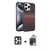 MARSİLYAN™- iPhone 15 Pro Max Kılıf Doruk Serisi - Siyah Vanessa Magic Cam + PVD Metal Kamera Lens - LT