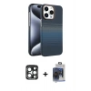 MARSİLYAN™- iPhone 15 Pro Max Kılıf Doruk Serisi - Siyah Vanessa Magic Cam + PVD Metal Kamera Lens - LT