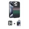 MARSİLYAN™- iPhone 15 Pro Max Kılıf Doruk Serisi - Siyah Vanessa Magic Cam + PVD Metal Kamera Lens - LT