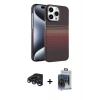 MARSİLYAN™- iPhone 15 Pro Max Kılıf Doruk Serisi - Siyah Vanessa Magic Cam + Raze Metal Kamera Lens - LT