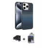 MARSİLYAN™- iPhone 15 Pro Max Kılıf Doruk Serisi - Siyah Vanessa Magic Cam + Raze Metal Kamera Lens - LT