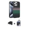 MARSİLYAN™- iPhone 15 Pro Max Kılıf Doruk Serisi - Siyah Vanessa Magic Cam + Raze Metal Kamera Lens - LT