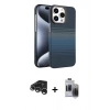 MARSİLYAN™- iPhone 15 Pro Max Kılıf Doruk Serisi - Siyah Vanessa Magic Hayalet Cam + Raze Metal Kamera Lens - GS