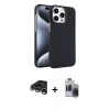 MARSİLYAN™- iPhone 15 Pro Max Kılıf Doruk Serisi - Siyah Vanessa Magic Hayalet Cam + Raze Metal Kamera Lens - GS
