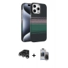 MARSİLYAN™- iPhone 15 Pro Max Kılıf Doruk Serisi - Siyah Vanessa Magic Hayalet Cam + Raze Metal Kamera Lens - GS