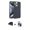 MARSİLYAN™- iPhone 15 Pro Max Kılıf Doruk Serisi - Siyah Vanessa Magic Hayalet Cam + Raze Metal Kamera Lens - GS