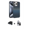 MARSİLYAN™- iPhone 15 Pro Max Kılıf Doruk Serisi - Siyah Vanessa Magic Hayalet Cam + Raze Metal Kamera Lens - LT