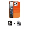 MARSİLYAN™- iPhone 15 Pro Max Kılıf Doruk Serisi - Siyah Vanessa Magic Hayalet Cam + PVD Metal Kamera Lens - TU