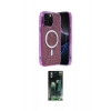 MARSİLYAN™- iPhone 15 Pro Max Kılıf Eksen Çizgi - Şeffaf 360 Full Body Arka Koruyucu