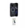 MARSİLYAN™- iPhone 15 Pro Max Kılıf Eksen Çizgi - Şeffaf Pasifik Cam Ekran Koruyucu