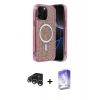 MARSİLYAN™- iPhone 15 Pro Max Kılıf Eksen Çizgi - Siyah Bilvis 5in1 3D Magic Cam Ekran Koruyucu + Raze Metal Kamera Lens - GS