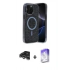 MARSİLYAN™- iPhone 15 Pro Max Kılıf Eksen Çizgi - Siyah Bilvis 5in1 3D Magic Cam Ekran Koruyucu + Raze Metal Kamera Lens - GS