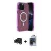 MARSİLYAN™- iPhone 15 Pro Max Kılıf Eksen Çizgi - Siyah Vanessa Magic Cam + Raze Metal Kamera Lens - TMGI