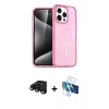 MARSİLYAN™- iPhone 15 Pro Max Kılıf Eksen Doku Koleksiyonu - Siyah 3D Antistatik Seramik Nano Ekran Koruyucu + Raze Metal Kamera Lens - SH