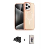MARSİLYAN™- iPhone 15 Pro Max Kılıf Eksen Doku Koleksiyonu - Siyah Bilvis 3D Cam Ekran Koruyucu + Raze Metal Kamera Lens - TMGI