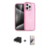 MARSİLYAN™- iPhone 15 Pro Max Kılıf Eksen Doku Koleksiyonu - Siyah Bilvis 3D Mat Cam Ekran Koruyucu + Siyah Raze Metal Kamera Lens