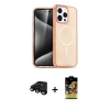 MARSİLYAN™- iPhone 15 Pro Max Kılıf Eksen Doku Koleksiyonu - Siyah Buffer Cam Ekran Koruyucu + Raze Metal Kamera Lens - SH