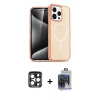 MARSİLYAN™- iPhone 15 Pro Max Kılıf Eksen Doku Koleksiyonu - Siyah Vanessa Magic Cam + PVD Metal Kamera Lens - LT