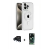 MARSİLYAN™- iPhone 15 Pro Max Kılıf Eksen Form Koleksiyonu - Siyah 360 Mat Full Body Arka Koruyucu + Raze Metal Kamera Lens - LT