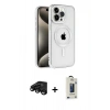 MARSİLYAN™- iPhone 15 Pro Max Kılıf Eksen Form Koleksiyonu - Siyah Bilvis Hayalet Cam Ekran Koruyucu + Raze Metal Kamera Lens - SH