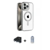 MARSİLYAN™- iPhone 15 Pro Max Kılıf Eksen Form Koleksiyonu - Siyah Joko Magic 5D Cam + Raze Metal Kamera Lens - LT