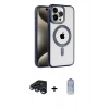 MARSİLYAN™- iPhone 15 Pro Max Kılıf Eksen Form Koleksiyonu - Siyah Joko Magic 5D Cam + Raze Metal Kamera Lens - LT