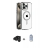 MARSİLYAN™- iPhone 15 Pro Max Kılıf Eksen Form Koleksiyonu - Siyah Joko Magic 5D Cam + Raze Metal Kamera Lens - TMGI