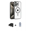 MARSİLYAN™- iPhone 15 Pro Max Kılıf Eksen Form Koleksiyonu - Siyah Joko Magic 5D Cam + Raze Metal Kamera Lens - TMGI