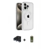 MARSİLYAN™- iPhone 15 Pro Max Kılıf Eksen Form Koleksiyonu - Siyah Joko Magic 5D Hayalet Cam + Raze Metal Kamera Lens - LT