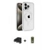 MARSİLYAN™- iPhone 15 Pro Max Kılıf Eksen Form Koleksiyonu - Siyah Joko Magic 5D Hayalet Cam + Raze Metal Kamera Lens - TMGI
