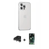 MARSİLYAN™- iPhone 15 Pro Max Kılıf Eksen Form Serisi - Şeffaf 360 Full Body Arka Koruyucu + Raze Metal Kamera Lens - GS