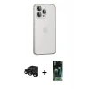 MARSİLYAN™- iPhone 15 Pro Max Kılıf Eksen Form Serisi - Şeffaf 360 Full Body Arka Koruyucu + Raze Metal Kamera Lens - SH