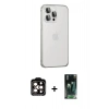 MARSİLYAN™- iPhone 15 Pro Max Kılıf Eksen Form Serisi - Siyah 360 Mat Full Body Arka Koruyucu + PVD Metal Kamera Lens - TU