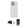 MARSİLYAN™- iPhone 15 Pro Max Kılıf Eksen Form Serisi - Siyah 360 Mat Full Body Arka Koruyucu + Siyah Raze Metal Kamera Lens