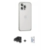 MARSİLYAN™- iPhone 15 Pro Max Kılıf Eksen Form Serisi - Siyah Bilvis 0.18mm Plus Cam Ekran Koruyucu + Raze Metal Kamera Lens - GS