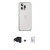 MARSİLYAN™- iPhone 15 Pro Max Kılıf Eksen Form Serisi - Siyah Bilvis 0.18mm Plus Cam Ekran Koruyucu + Raze Metal Kamera Lens - LT
