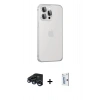 MARSİLYAN™- iPhone 15 Pro Max Kılıf Eksen Form Serisi - Siyah Bilvis 0.18mm Plus Cam Ekran Koruyucu + Raze Metal Kamera Lens - LT