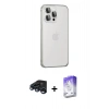 MARSİLYAN™- iPhone 15 Pro Max Kılıf Eksen Form Serisi - Siyah Bilvis 5in1 3D Magic Cam Ekran Koruyucu + Raze Metal Kamera Lens - LT