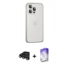 MARSİLYAN™- iPhone 15 Pro Max Kılıf Eksen Form Serisi - Siyah Bilvis 5in1 3D Magic Cam Ekran Koruyucu + Raze Metal Kamera Lens - TMGI