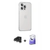 MARSİLYAN™- iPhone 15 Pro Max Kılıf Eksen Form Serisi - Siyah Bilvis 5in1 5D Magic Hayalet Cam Ekran Koruyucu + Raze Metal Kamera Lens - GS