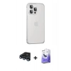 MARSİLYAN™- iPhone 15 Pro Max Kılıf Eksen Form Serisi - Siyah Bilvis 5in1 5D Magic Hayalet Cam Ekran Koruyucu + Raze Metal Kamera Lens - LT