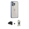 MARSİLYAN™- iPhone 15 Pro Max Kılıf Eksen Form Serisi - Siyah Bilvis Hayalet Cam Ekran Koruyucu + Raze Metal Kamera Lens - SH