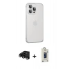 MARSİLYAN™- iPhone 15 Pro Max Kılıf Eksen Form Serisi - Siyah Bilvis Hayalet Cam Ekran Koruyucu + Raze Metal Kamera Lens - SH