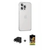 MARSİLYAN™- iPhone 15 Pro Max Kılıf Eksen Form Serisi - Siyah Buffer Cam Ekran Koruyucu + Raze Metal Kamera Lens - SH