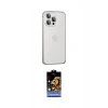 MARSİLYAN™- iPhone 15 Pro Max Kılıf Eksen Form Serisi - Siyah Buffer Hayalet Cam Ekran Koruyucu