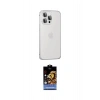MARSİLYAN™- iPhone 15 Pro Max Kılıf Eksen Form Serisi - Siyah Buffer Hayalet Cam Ekran Koruyucu
